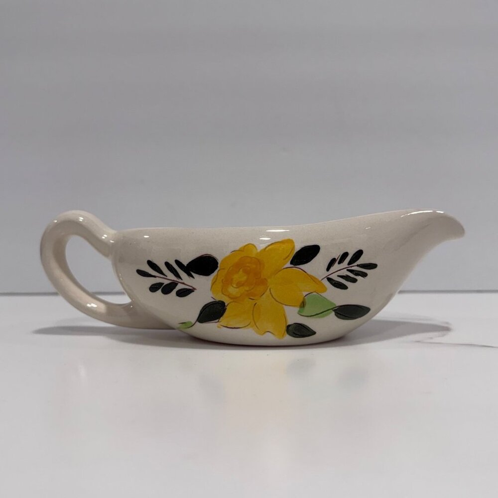 VTG Stangl Country Garden Hand-Painted Gravy Boat Cottagecore Trinket Dish Decor